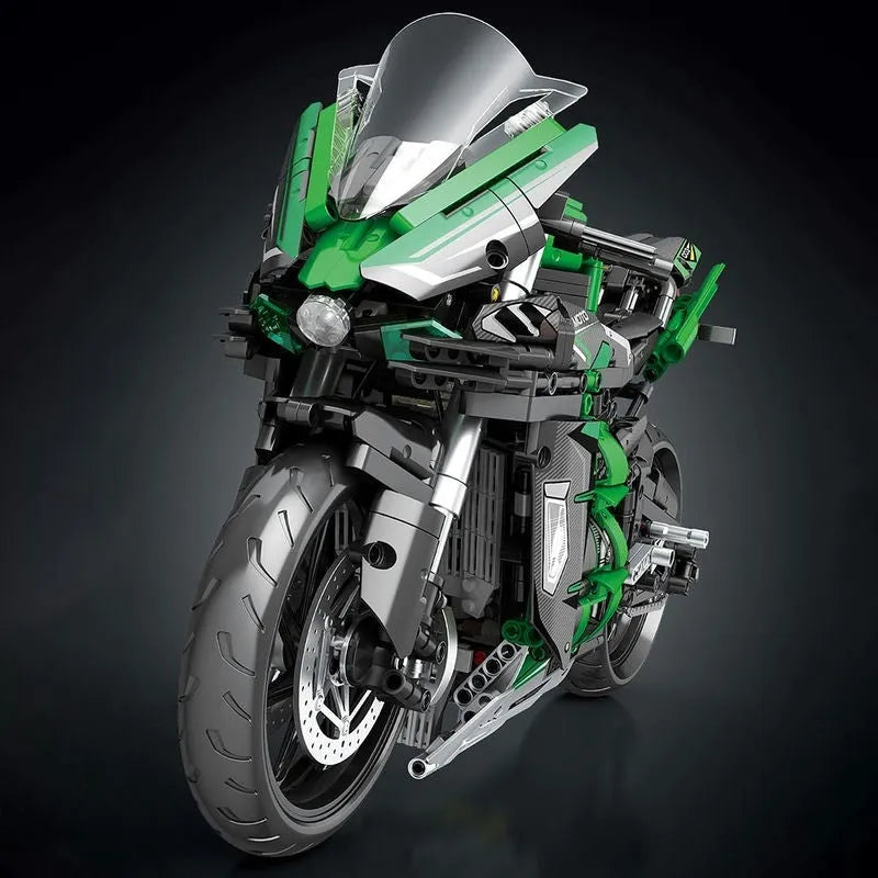 JuHang MOC Building Block Set: H2 Racing Motorcycle 85003