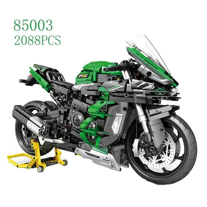 JuHang MOC Building Block Set: H2 Racing Motorcycle 85003