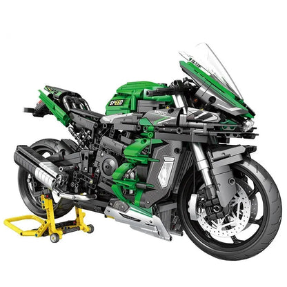 JuHang MOC Building Block Set: H2 Racing Motorcycle 85003