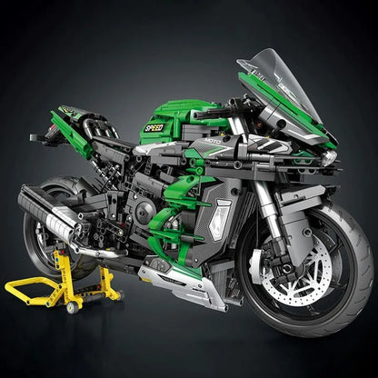 JuHang MOC Building Block Set: H2 Racing Motorcycle 85003