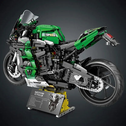 JuHang MOC Building Block Set: H2 Racing Motorcycle 85003