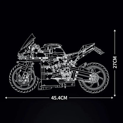 JuHang MOC Building Block Set: H2 Racing Motorcycle 85003