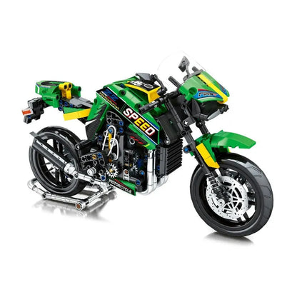 JuHang MOC Building Block Set: Kawasaki Z900 Racing Motorcycle 82004