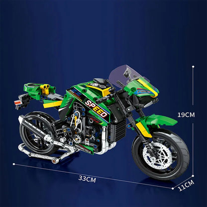 JuHang MOC Building Block Set: Kawasaki Z900 Racing Motorcycle 82004