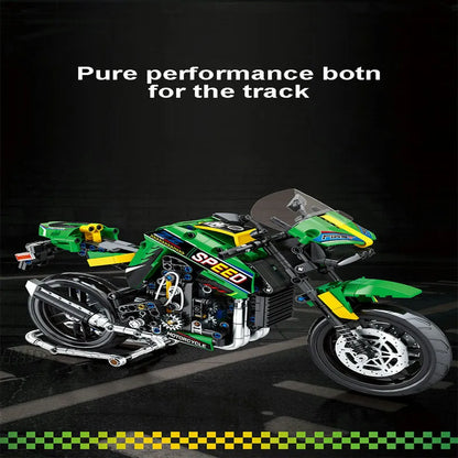 JuHang MOC Building Block Set: Kawasaki Z900 Racing Motorcycle 82004