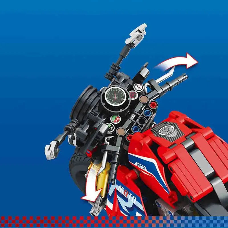 JuHang MOC Building Block Set: Classic Sport Motorcycle 82007