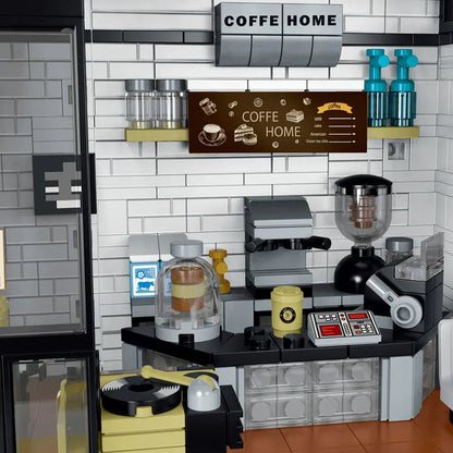 MORK Building Block Set: Sunshine Coffee Store House LED 031062