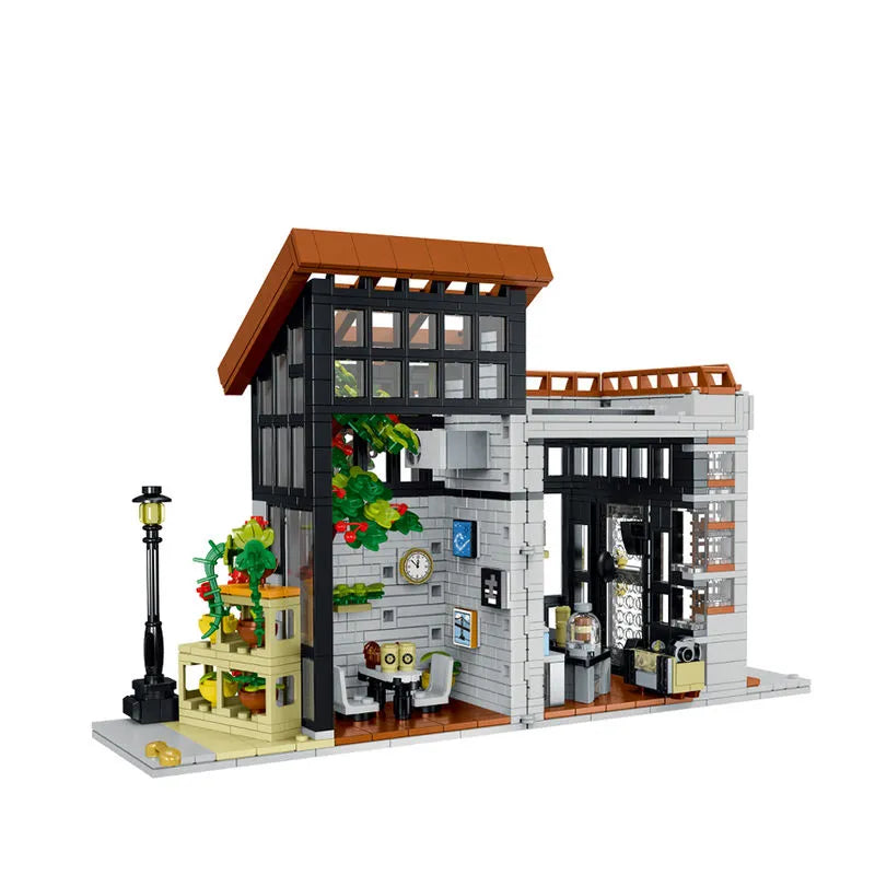 MORK Building Block Set: Sunshine Coffee Store House LED 031062