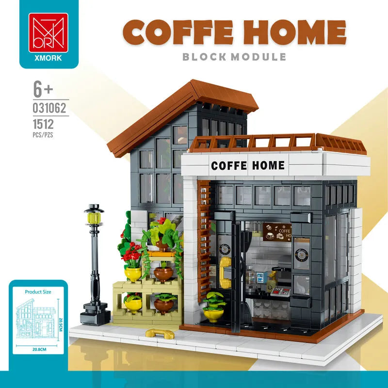 MORK Building Block Set: Sunshine Coffee Store House LED 031062