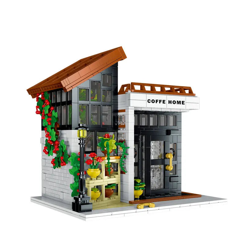 MORK Building Block Set: Sunshine Coffee Store House LED 031062