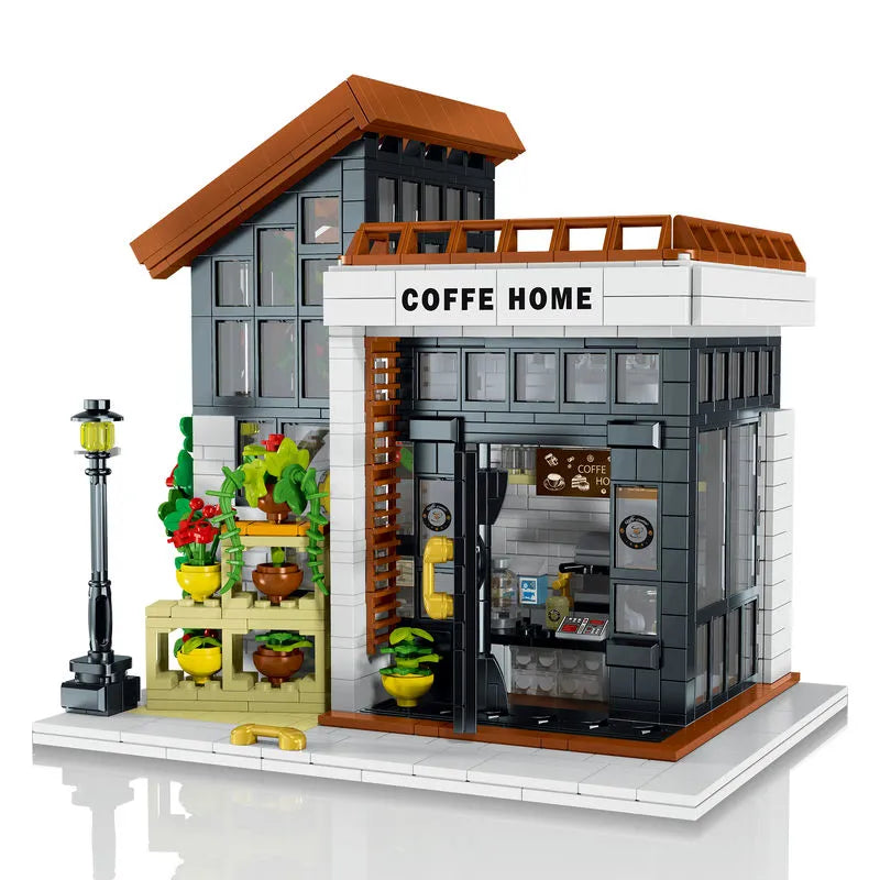 MORK Building Block Set: Sunshine Coffee Store House LED 031062
