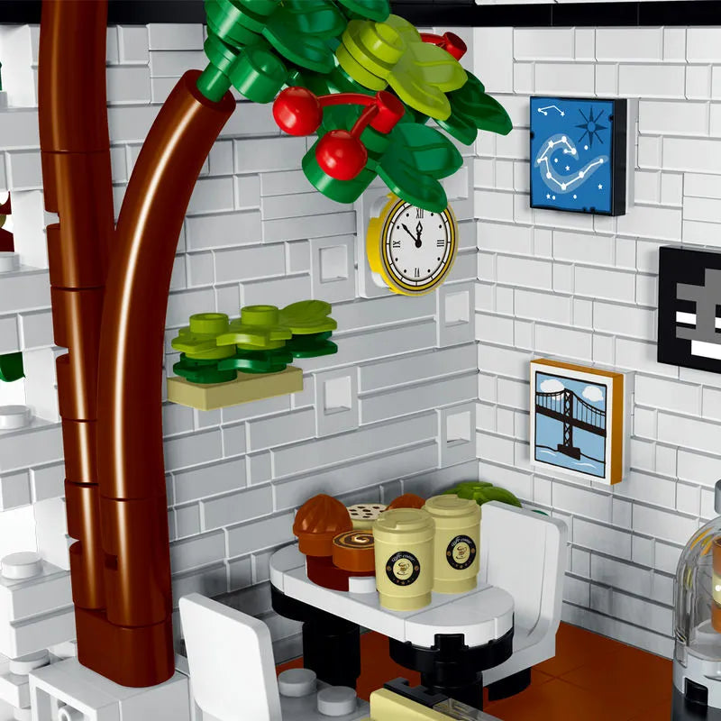 MORK Building Block Set: Sunshine Coffee Store House LED 031062