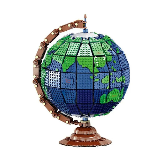 MORK MOC Building Block Set: Earth Globe World Map 031001