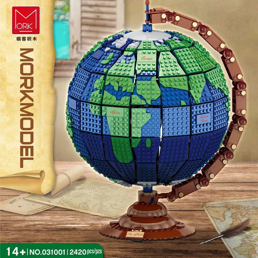 MORK MOC Building Block Set: Earth Globe World Map 031001
