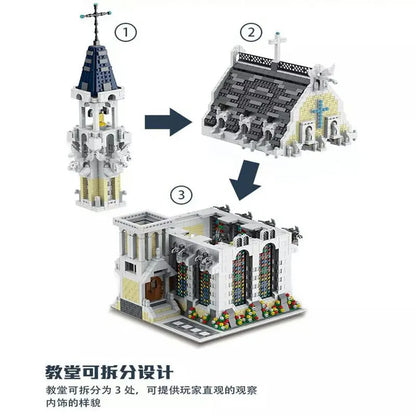 MORK MOC Building Block Set: Medieval City Church 033006