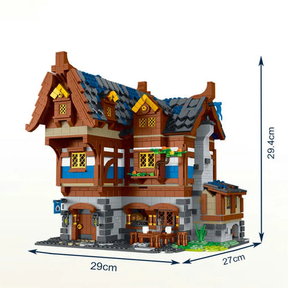 MORK MOC Building Block Set: Medieval Town Tavern, Model 033002