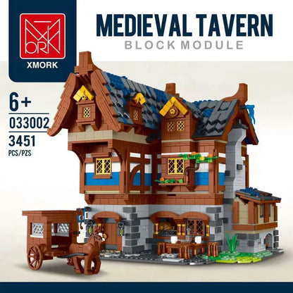 MORK MOC Building Block Set: Medieval Town Tavern, Model 033002