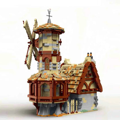 MORK MOC Building Block Set: Medieval Town Windmill, Model 033009