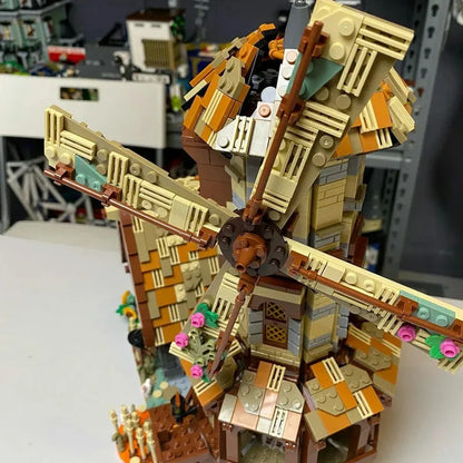 MORK MOC Building Block Set: Medieval Town Windmill, Model 033009