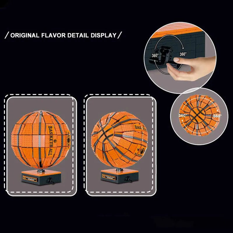 MORK MOC Building Block Set: Idea Expert Rotating Basketball, Model 031008