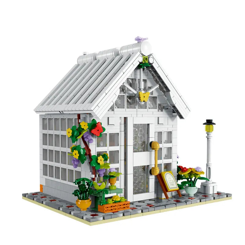 MORK MOC Building Block Set: Sunshine Flower Store LED 031061