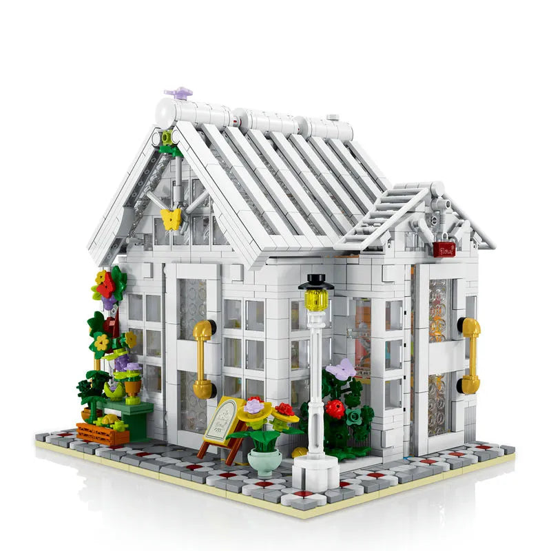 MORK MOC Building Block Set: Sunshine Flower Store LED 031061