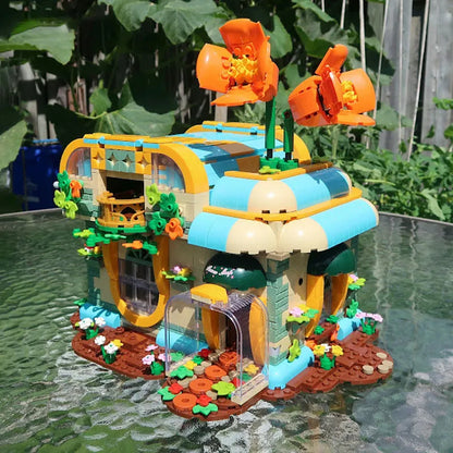 MORK MOC Building Block Set: Toon City Flowers Shop Store LED, Model 031051