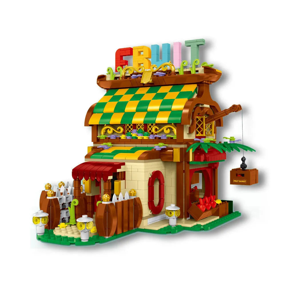 MORK MOC Building Block Set: Toon City Fruit House LED 031052