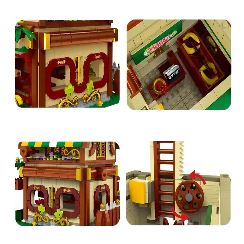 MORK MOC Building Block Set: Toon City Fruit House LED 031052