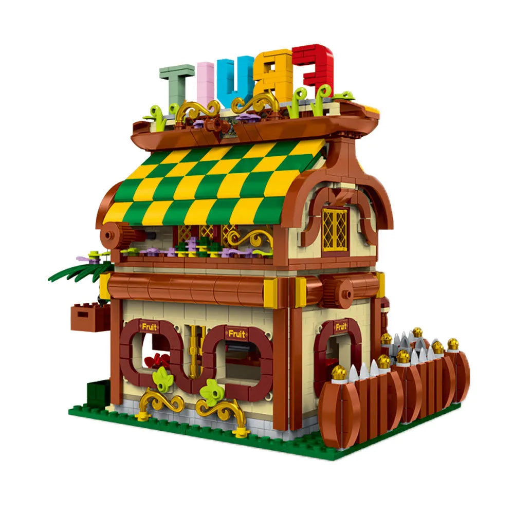 MORK MOC Building Block Set: Toon City Fruit House LED 031052