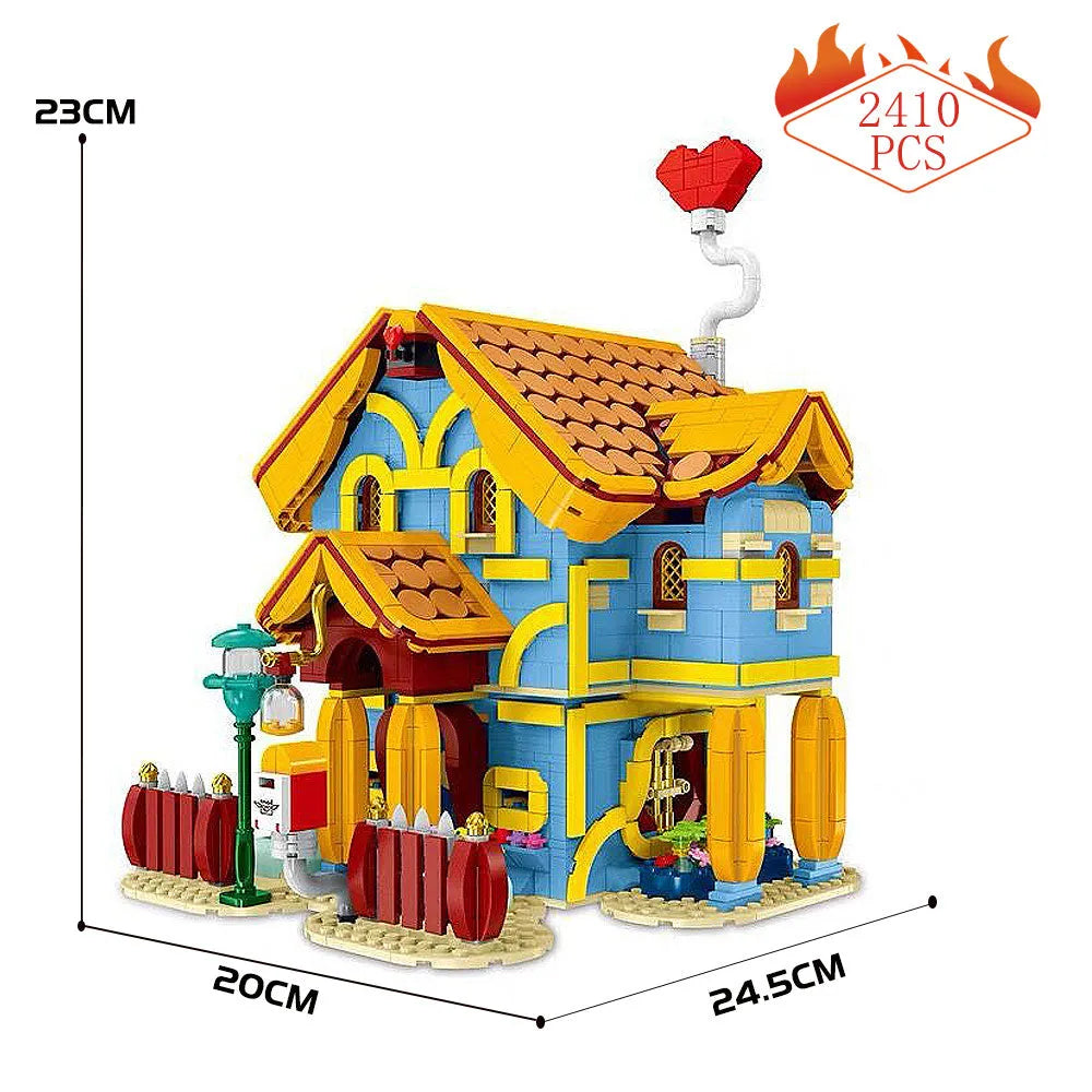 MORK MOC Building Block Set: Toon City Town Villa House LED, Model 031053