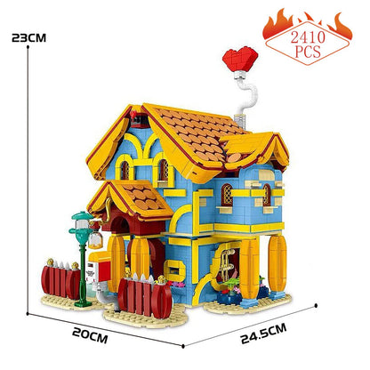 MORK MOC Building Block Set: Toon City Town Villa House LED, Model 031053