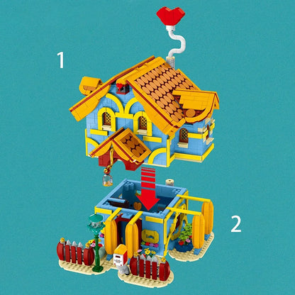 MORK MOC Building Block Set: Toon City Town Villa House LED, Model 031053