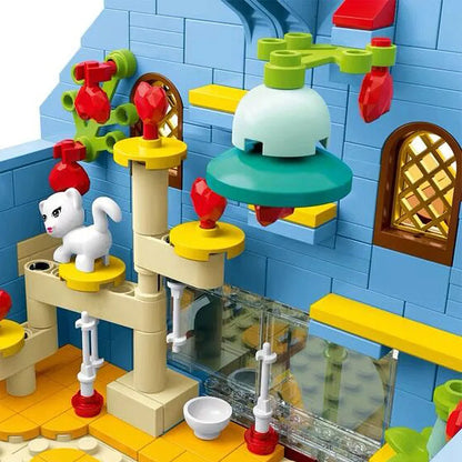 MORK MOC Building Block Set: Toon City Town Villa House LED, Model 031053