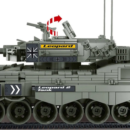 MORK MOC Building Block Set: WW2 Leopard 2A4 Battle Tank, Model 027001
