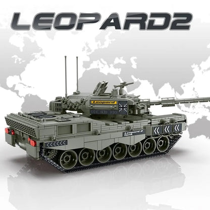 MORK MOC Building Block Set: WW2 Leopard 2A4 Battle Tank, Model 027001