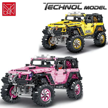 MORK MOC Building Block Set: Off-Road AWD Jeep Rubicon Mountain Car, Model 022010-3