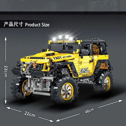 MORK MOC Building Block Set: Off-Road AWD Jeep Rubicon Mountain Car, Model 022010-3