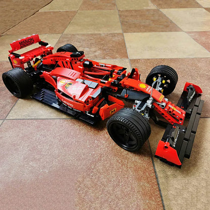 MORK MOC Motorized Building Block Set: Red F1 Alternate Racing Car 023005