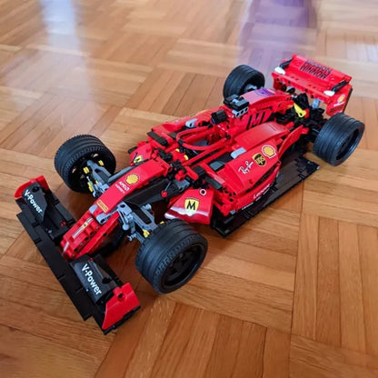 MORK MOC Motorized Building Block Set: Red F1 Alternate Racing Car 023005