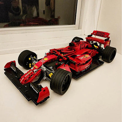 MORK MOC Motorized Building Block Set: Red F1 Alternate Racing Car 023005