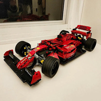 MORK MOC Motorized Building Block Set: Red F1 Alternate Racing Car 023005