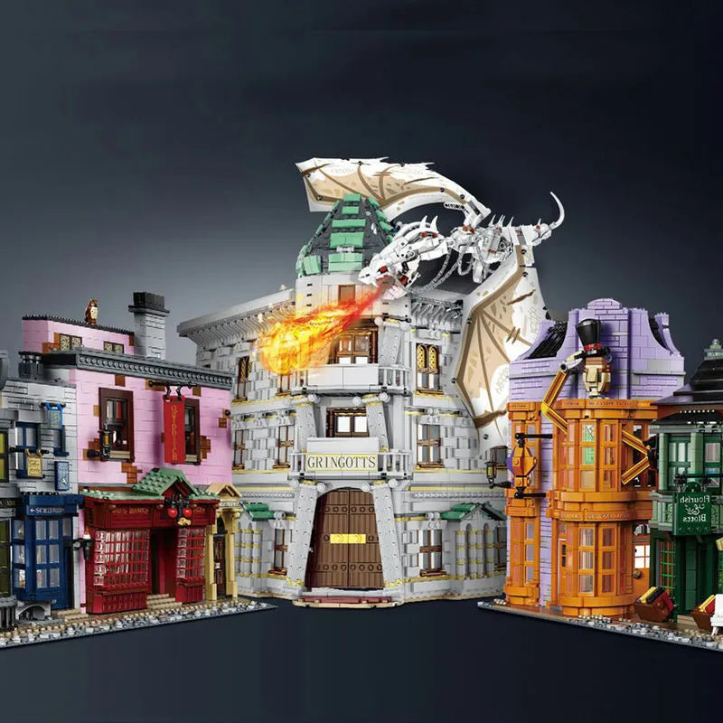 MORK MOC Building Block Set: Movie Expert Harry Potter MOC Diagon Alley, Model 032101