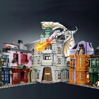 MORK MOC Building Block Set: Movie Expert Harry Potter MOC Diagon Alley, Model 032101