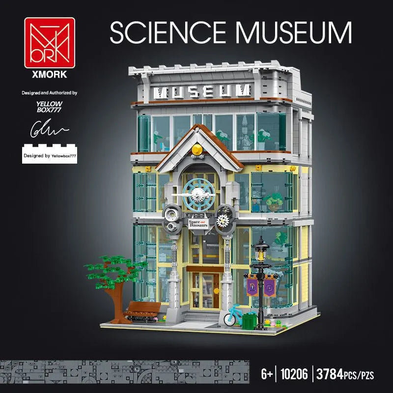 MORK MOC Building Block Set: Street City MOC Science Museum Experts, Model 10206