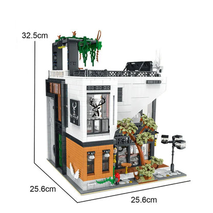 MORK MOC Building Block Set: Street City The Deers Bubble MOC Experts Tea Shop, Model 10208