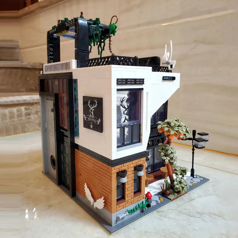 MORK MOC Building Block Set: Street City The Deers Bubble MOC Experts Tea Shop, Model 10208