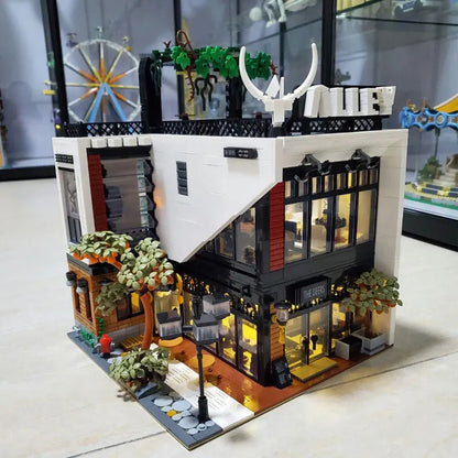 MORK MOC Building Block Set: Street City The Deers Bubble MOC Experts Tea Shop, Model 10208