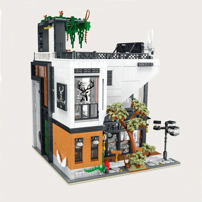 MORK MOC Building Block Set: Street City The Deers Bubble MOC Experts Tea Shop, Model 10208