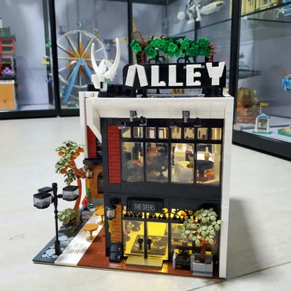 MORK MOC Building Block Set: Street City The Deers Bubble MOC Experts Tea Shop, Model 10208